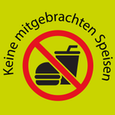 Symbol: Keine mitgebrachten Speisen